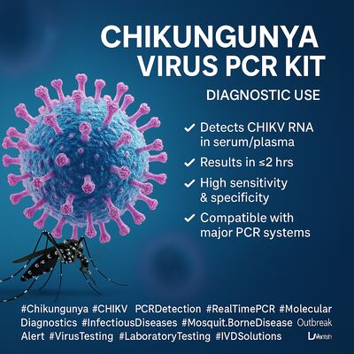 PCR Chikungunya Virus Test Kit Manual Use Plastic Housing 24-Month Stability