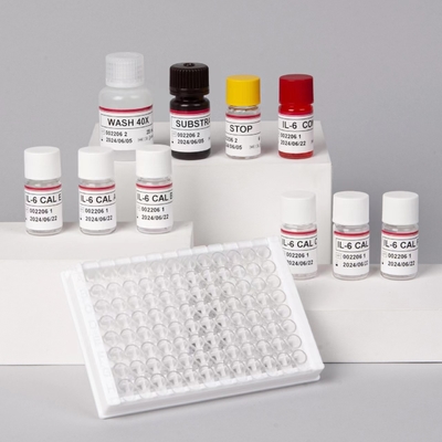 IL-6 Interleukin 6 Elisa Test Kit с 2- 3 часами анализа Biovantion Serum / Plasma Format 18 месяцев Срок годности