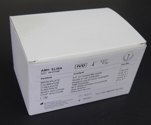 AMH ELISA TEST KIT для сывороточной плазмы 2-3 часа Время анализа 2-8.C Температура хранения