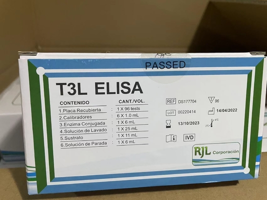Простой в использовании комплект FT3 ELISA с длительным сроком годности и методом сохранения 2C-8C