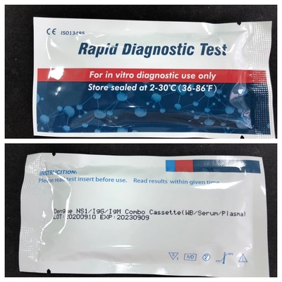 Устойчивый на полке тест на денге Ns1 Ag Cassette Rapid Colloidal Gold Test For WB/S/P Результаты проб